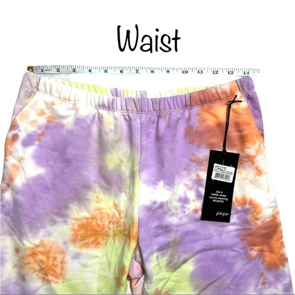 Wildfox Tie Dye Sherbet Baggy Beach Jogger Rory Pull On Sweatpants Size Mediun - Picture 9 of 16